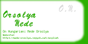 orsolya mede business card